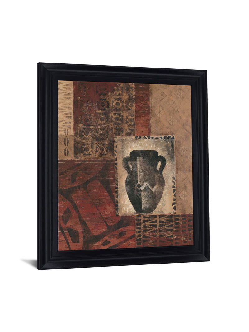 Earthen Echoes - 28" x 34" Framed Wall Art - Dark Brown