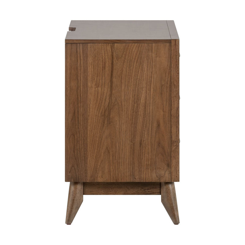 Century Modern - Nightstand With Charging Station - Walnut