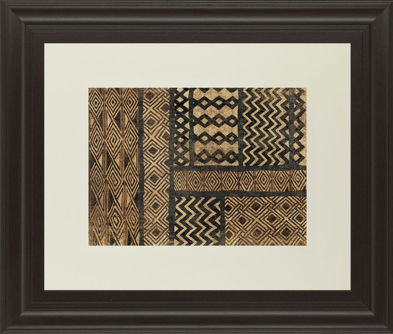 Kuba Abstract By Sue Schlabach - Framed Print Wall Art - Light Brown