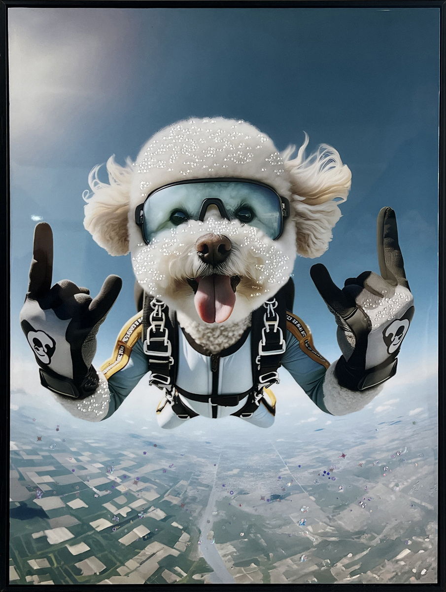 Skybound Pals II Gloss Canvas With Rocks In Frame - Black / Blue