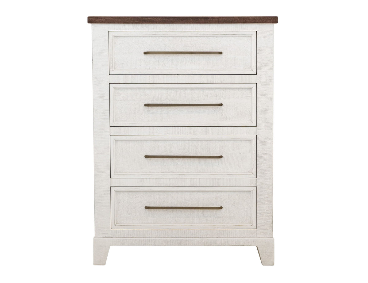 Stoa - 4 Drawer Chest - White / Brown