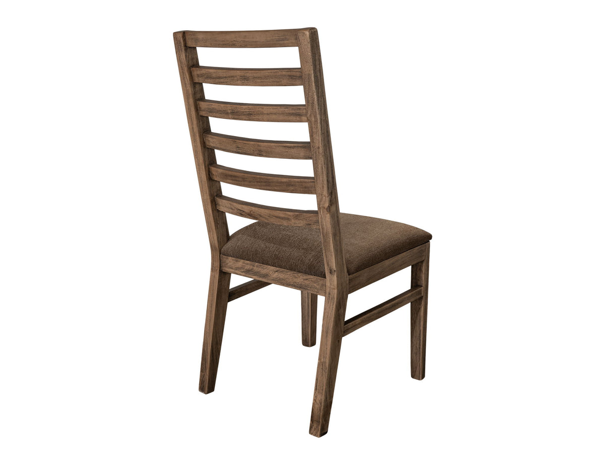 Balam - Upholstered Seat Wooden Chair (Set of 2) - Almond / Barrel Brown