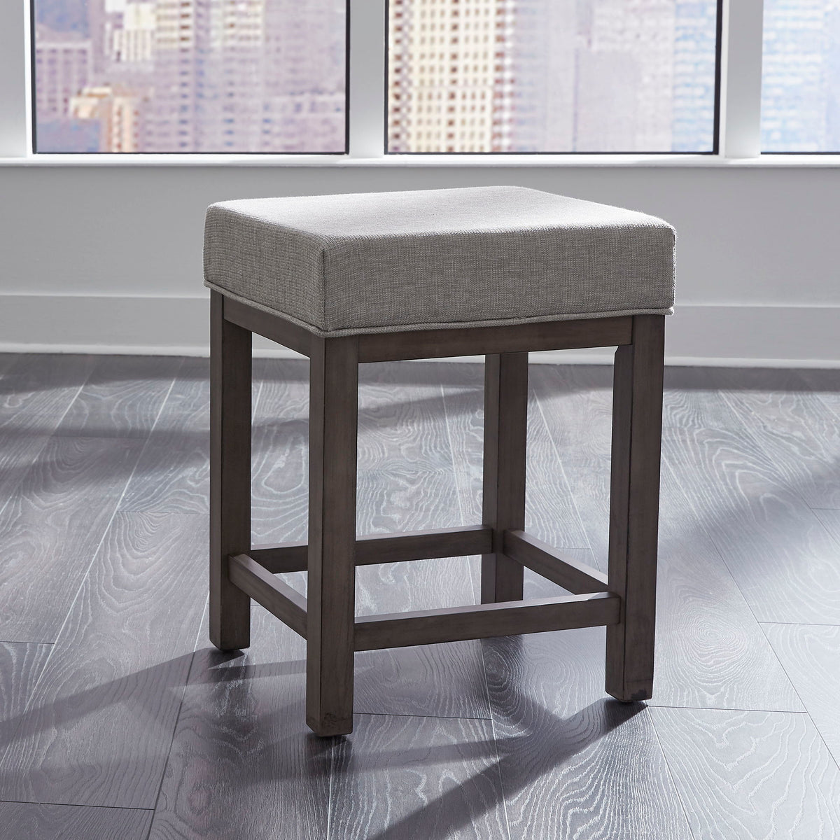 Tanners Creek - Upholstered Console Stool (Set of 3) - Gray