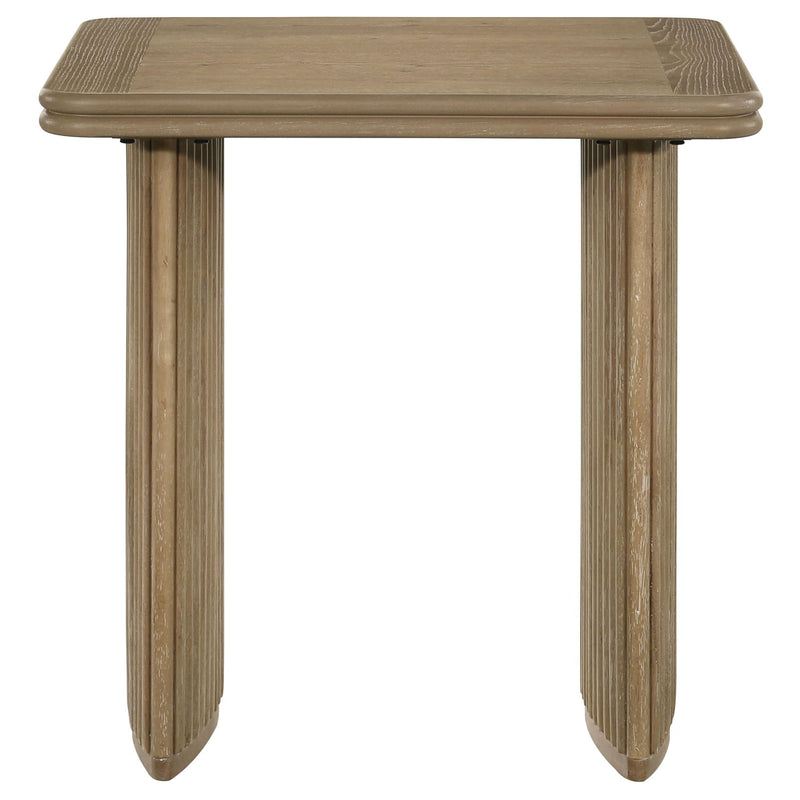 Adina 2-piece Wood Coffee Table Set Distressed Light Brown