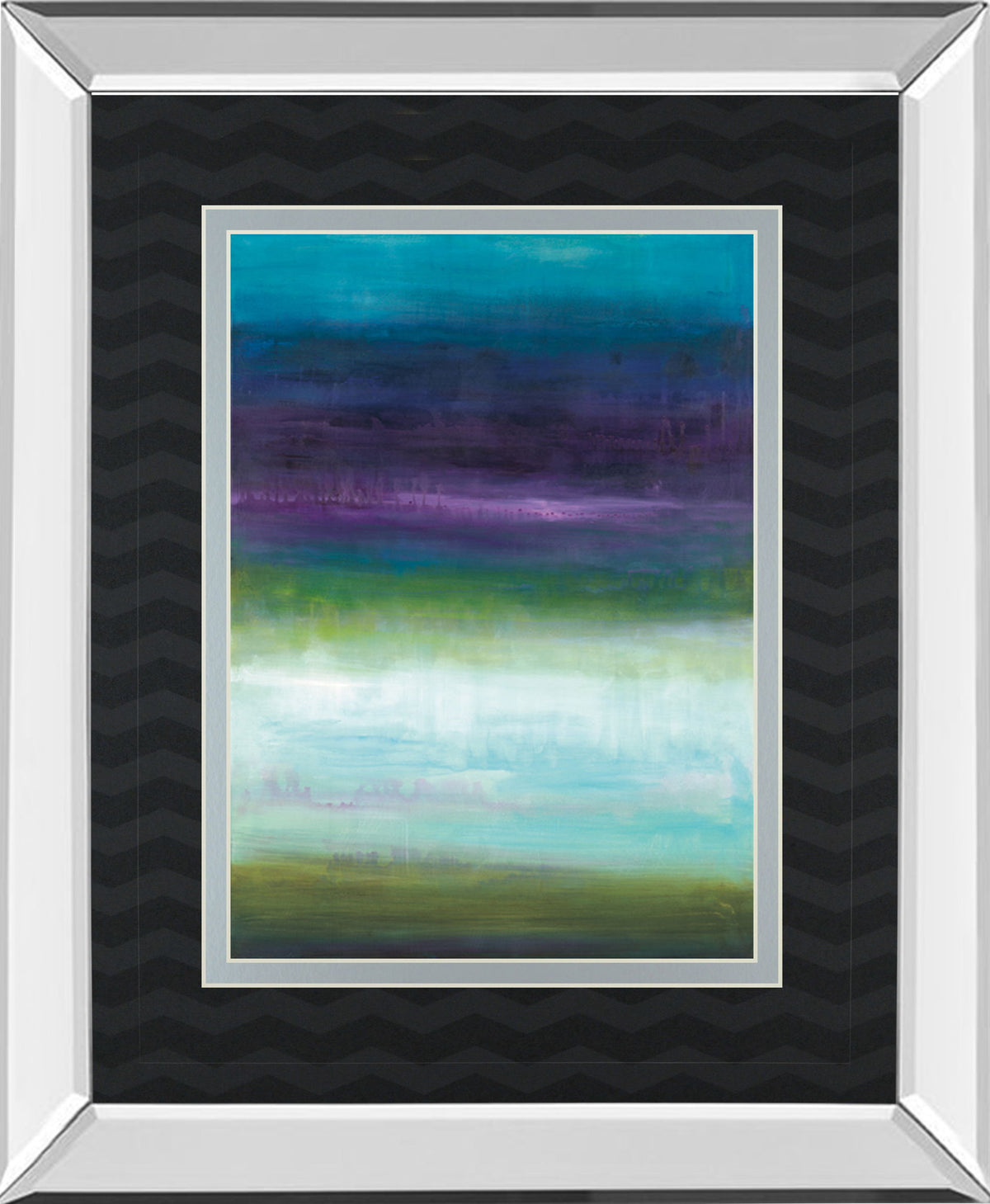 Midnight Mulberry By Wani Pasion - Mirror Framed Print Wall Art - Blue