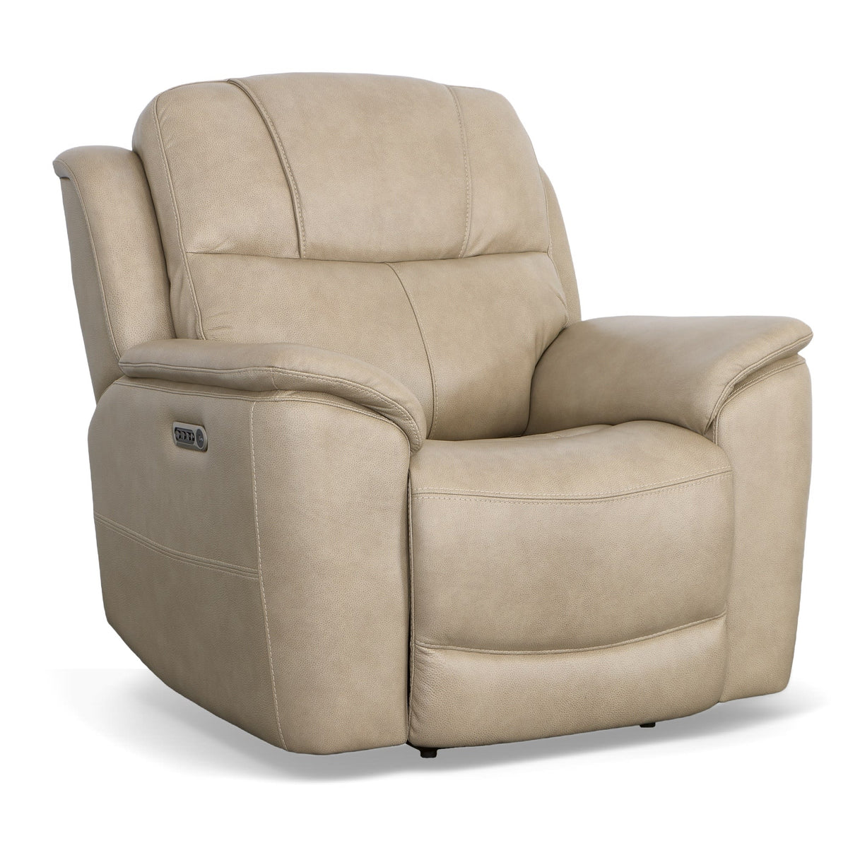 Flexsteel Crew Power Recliner with Power Headrest & Lumbar