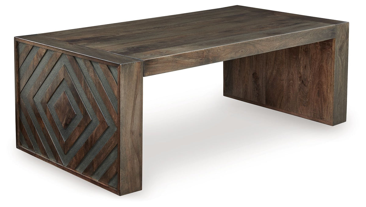Dreggan - Rectangular Cocktail Table - Brown