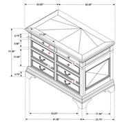 Hartshill 5-drawer Home Office File Cabinet Burnished Oak