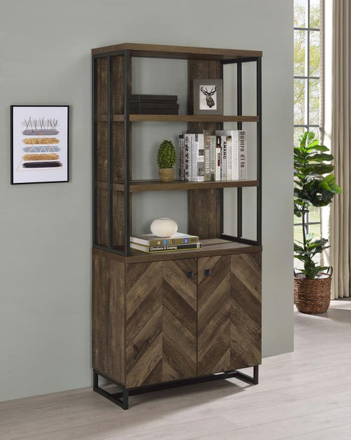 Millbrook 71-inch 2-door Storage Bookshelf Rustic Oak Default Title