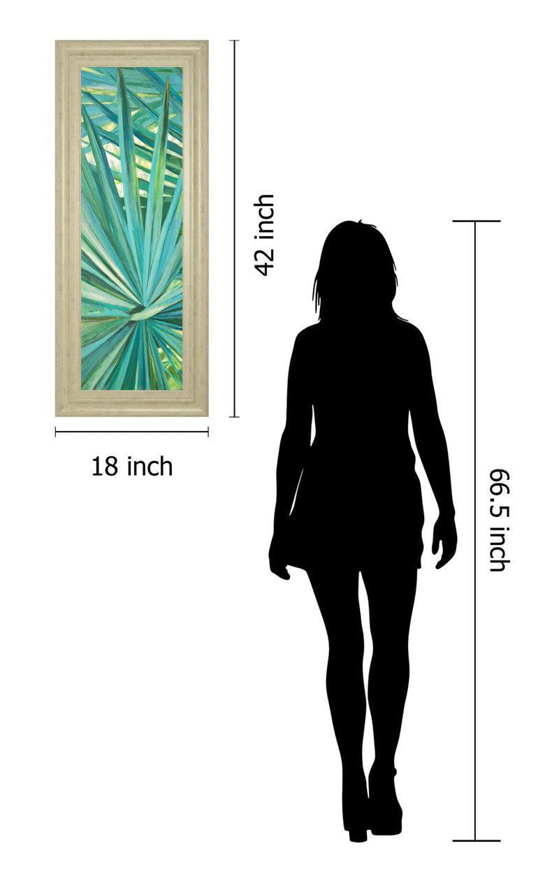 Fan Palm I By Suzanne Wilkins - Framed Print Wall Art - Green