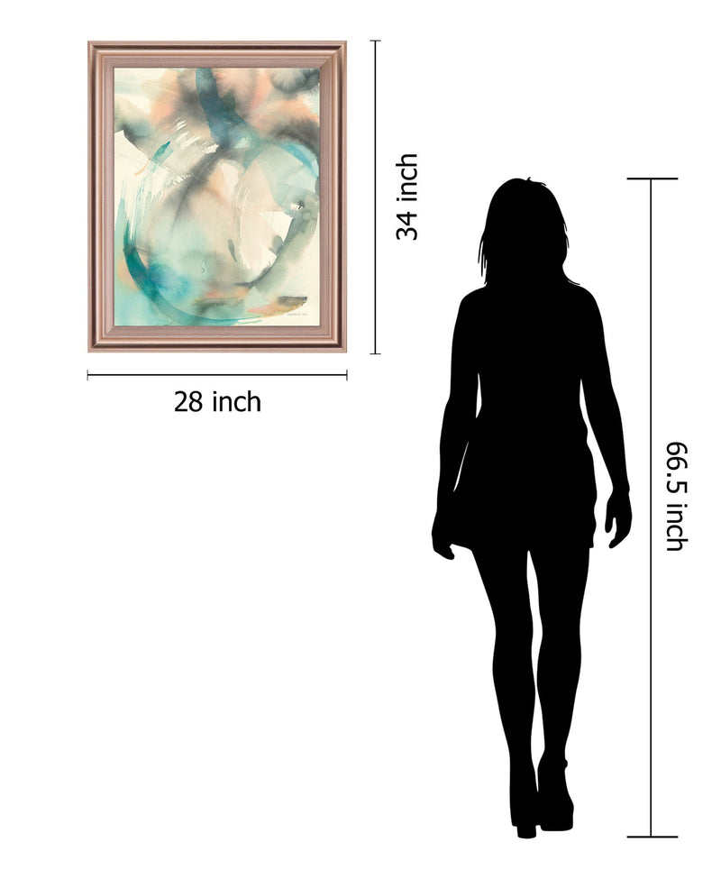 Aqua Mist - 28" x 34" Framed Wall Art - Light Blue