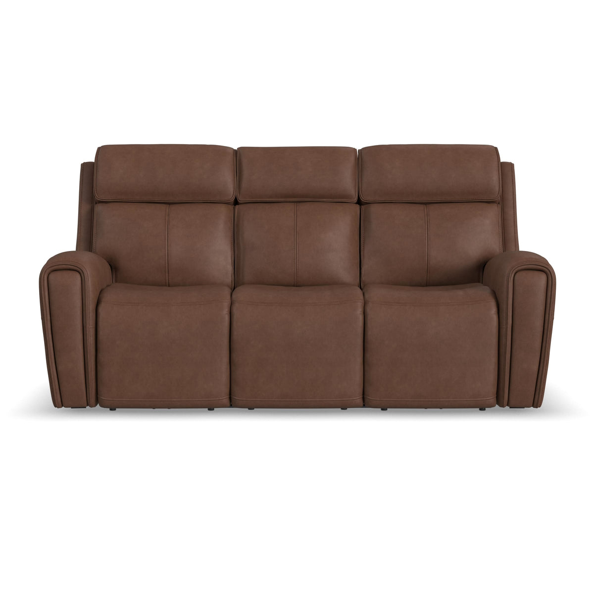 Flexsteel Warren Power Reclining Sofa with Console, Power Headrest & Lumbar