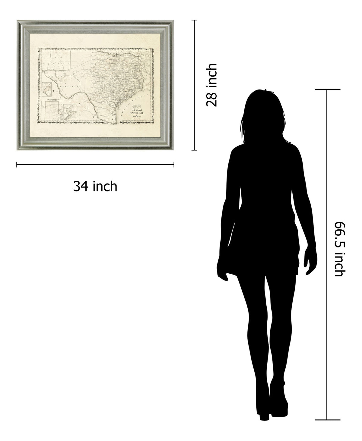 Aged Cartographer - 28" x 34" Framed Wall Art - Beige