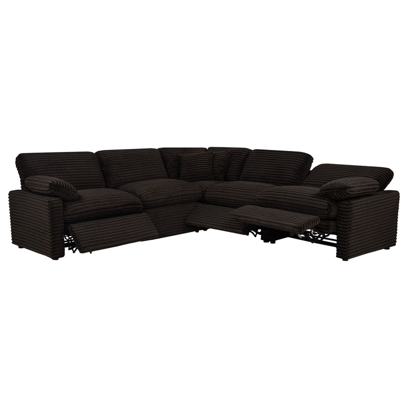 Collins 5-piece Modular Power Reclining Sectional Chocolate Brown