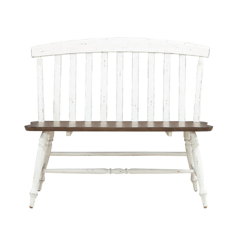 Al Fresco - Slat Back Bench - Graphite & Whitestone