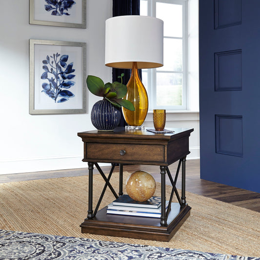 Tribeca - Drawer End Table - Cordovian Brown