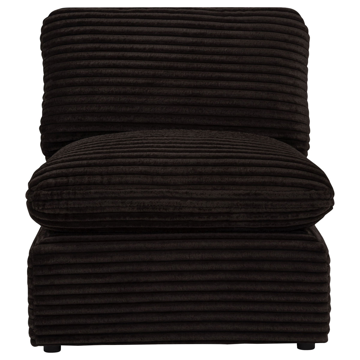 Collins Modular Armless Chair Chocolate Brown