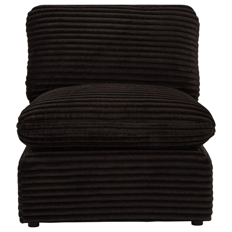 Collins Modular Armless Chair Chocolate Brown