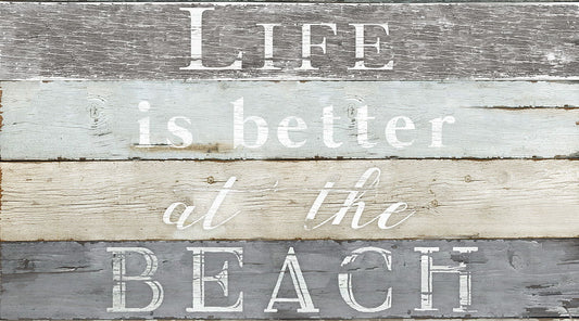 Framed Small - Life Better Beach By Kelly Donovan - Silver