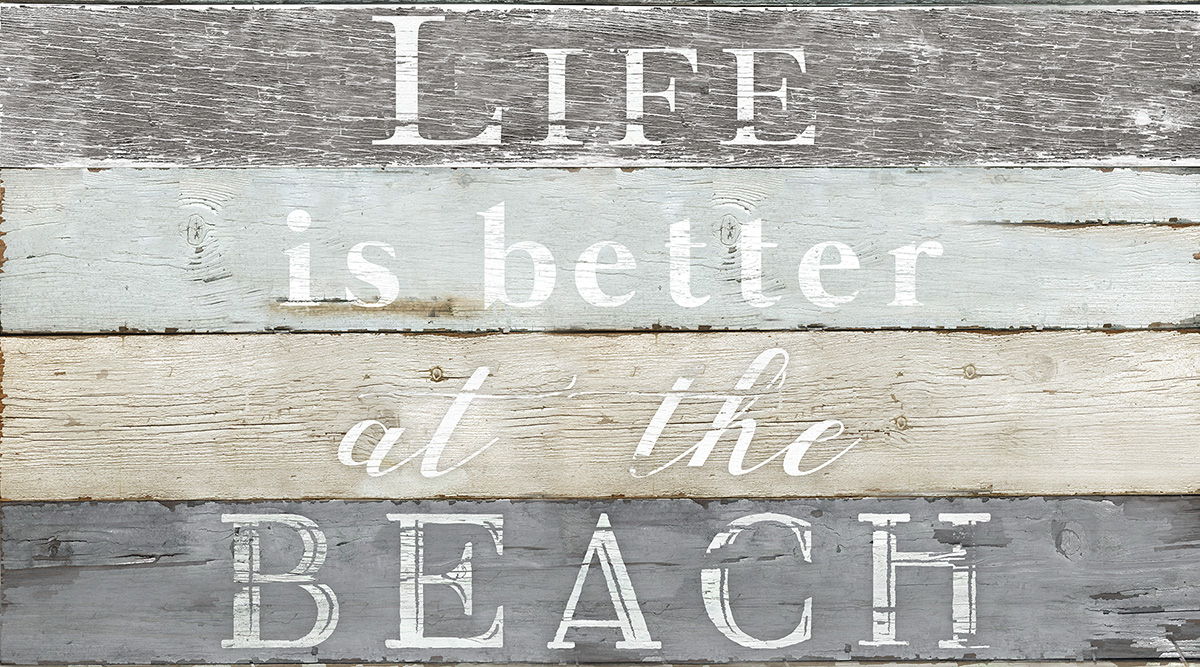 Framed - Life Better Beach By Kelly Donovan - Silver