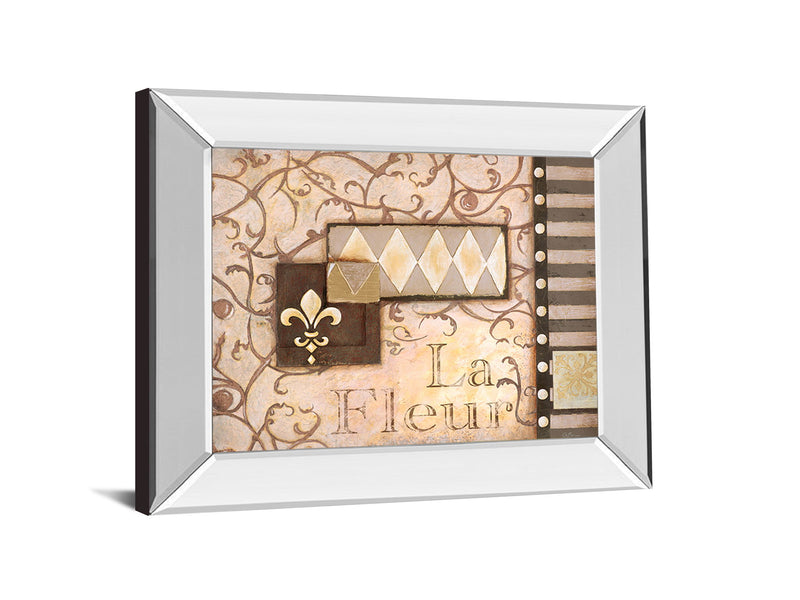 Golden Flourish - 22" x 26" Framed Wall Art - Beige
