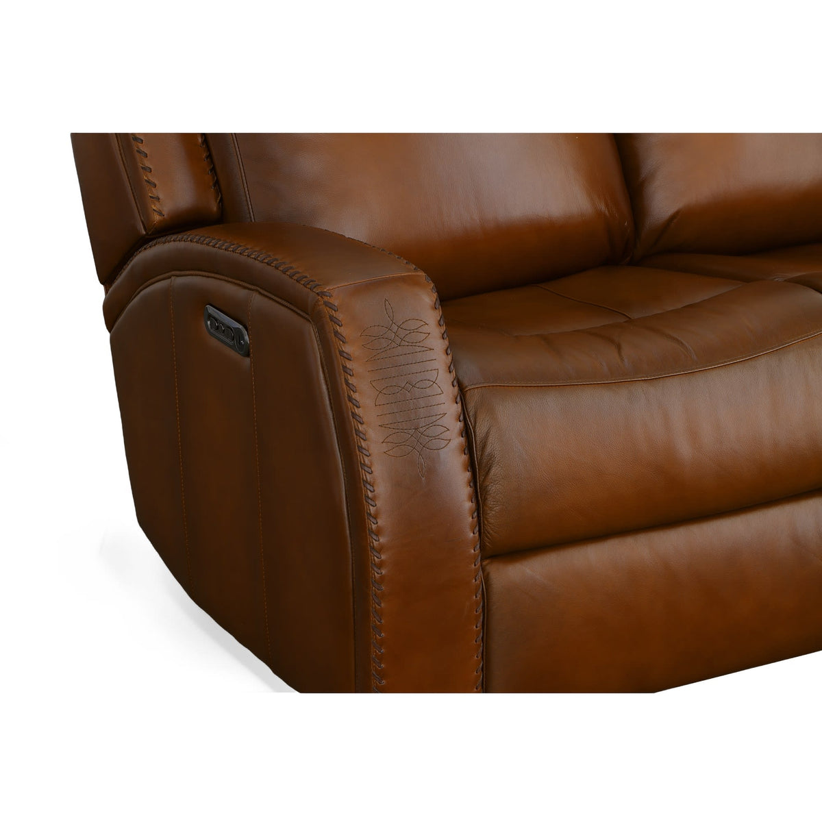 Flexsteel Mustang Power Loveseat with Power Headrest