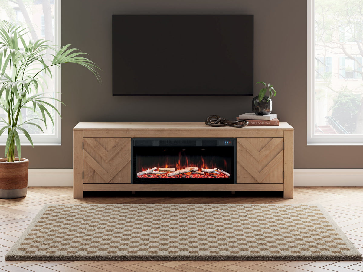 Cayboni - LG TV Stand With Fireplace Option