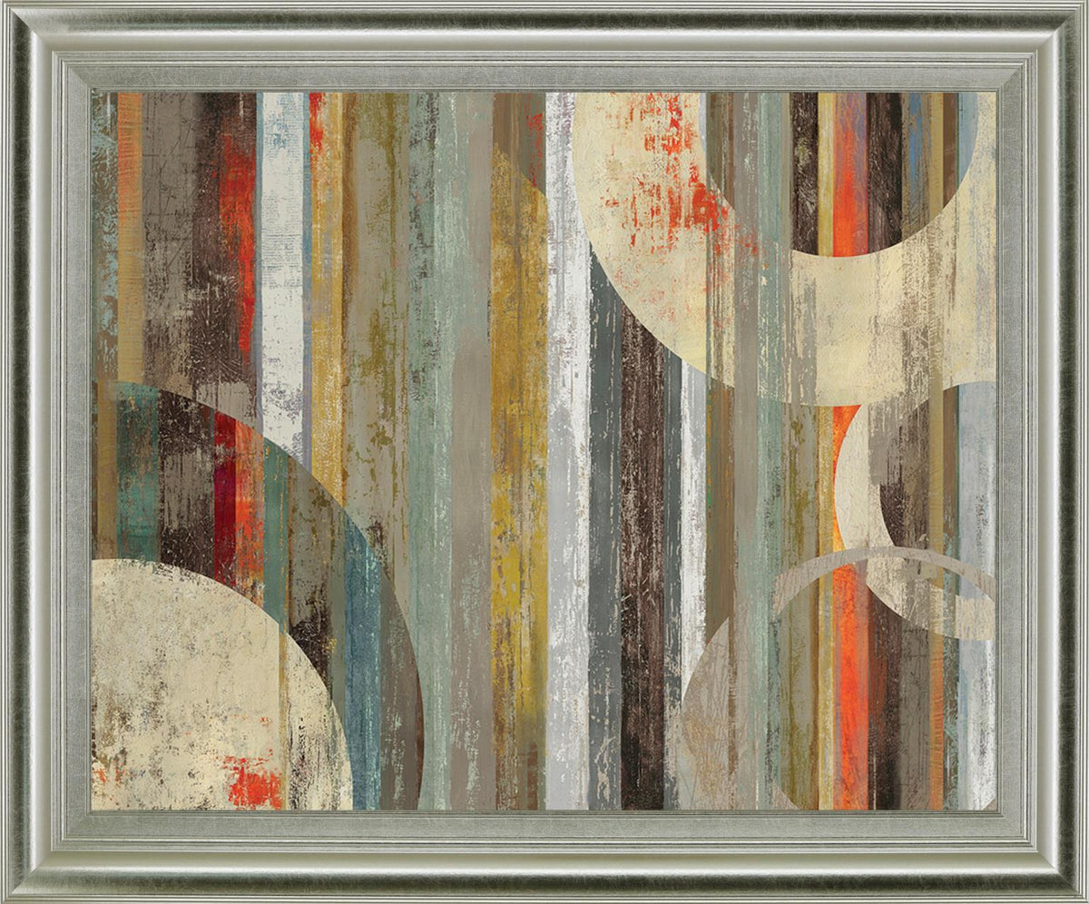 Retro Zenith - 28" x 34" Framed Wall Art - Light Brown