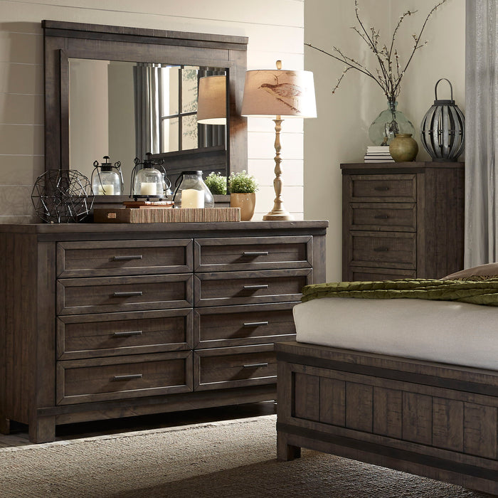 Thornwood Hills - Dresser & Mirror - Dark Gray