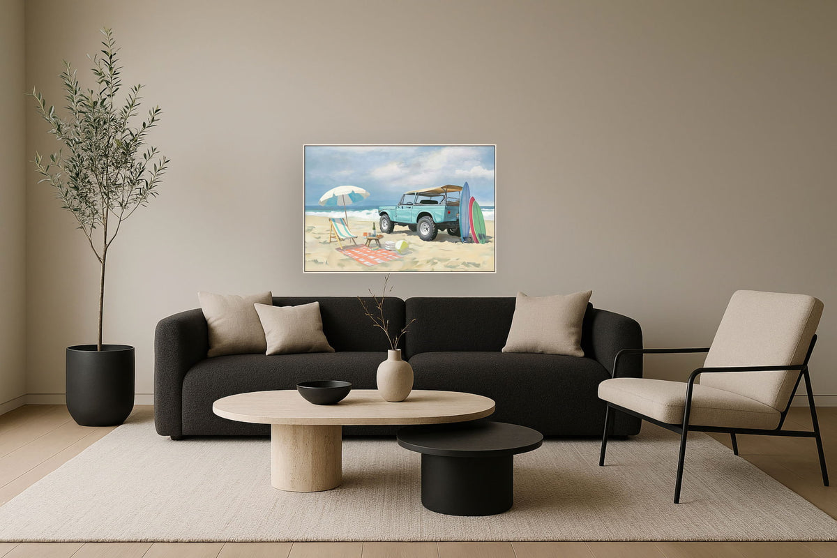 Seaside Retreat - 32" x 48" Framed Wall Art - Blue