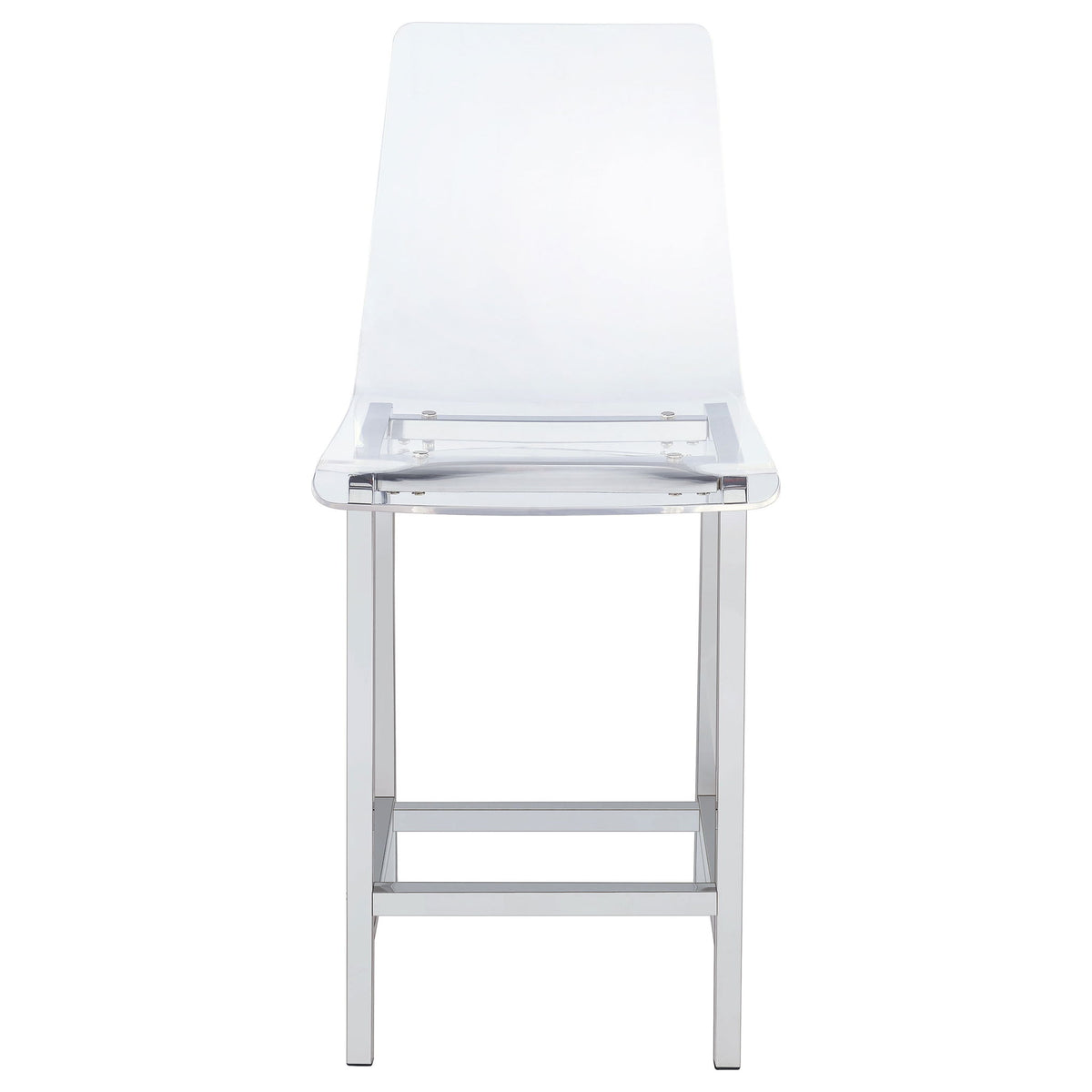 Juelia Clear Acrylic Counter Chair Chrome (Set of 2)