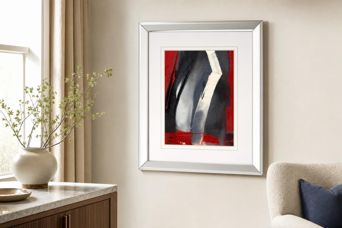 Red Streak III By Sharon Gordon - Dark Gray