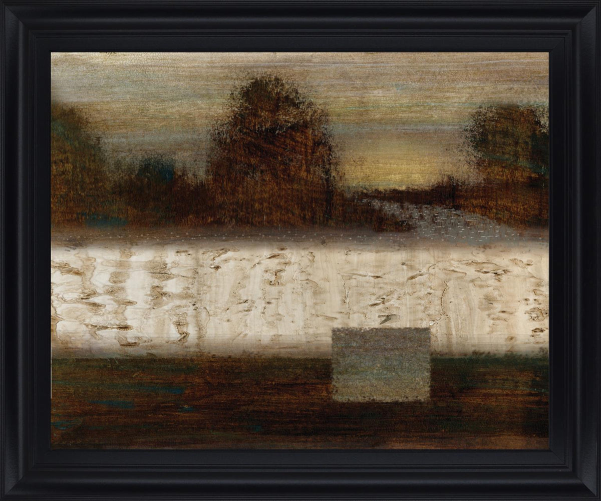 Autumn Veil - 28" x 34" Framed Wall Art - Dark Brown