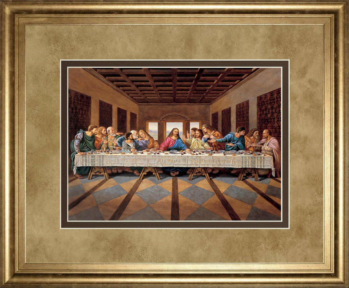 Golden Gathering - 34" x 40" Framed Wall Art - Beige