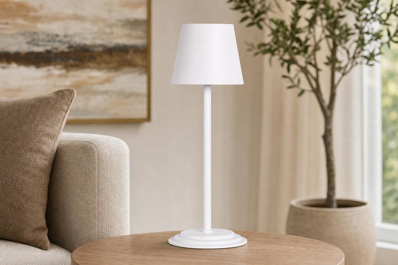 "Eclipse Aura II" Rechargeable LED Metal Accent Lamp (Set of 2) - White