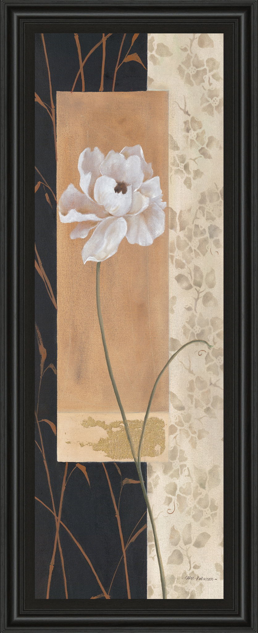 & I By Carol Robinson - Framed Print Wall Art - Beige
