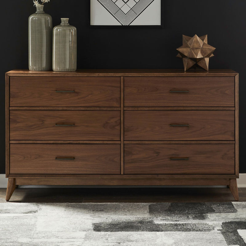 Century Modern - 6 Drawer Dresser - Walnut