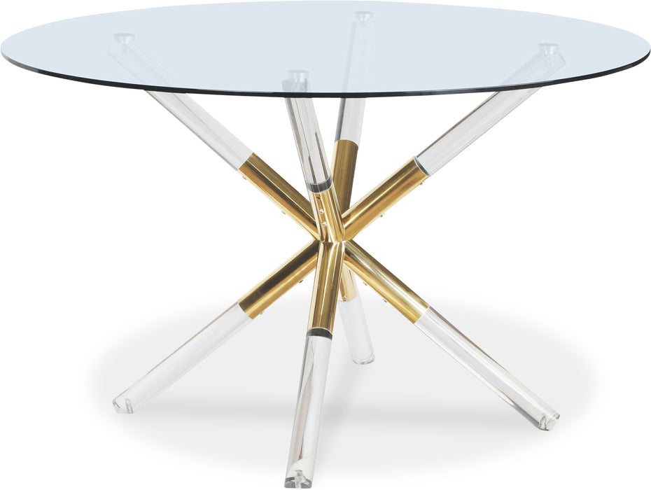 Mercury - Glass Dining Table - Pearl Silver