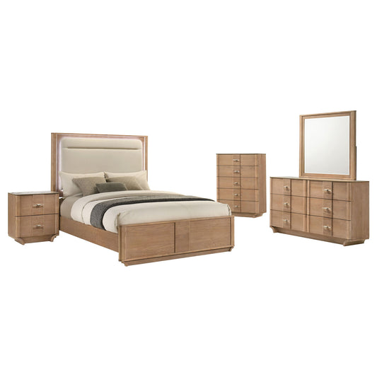 Leanne 5-piece Queen Bedroom Set Light Oak