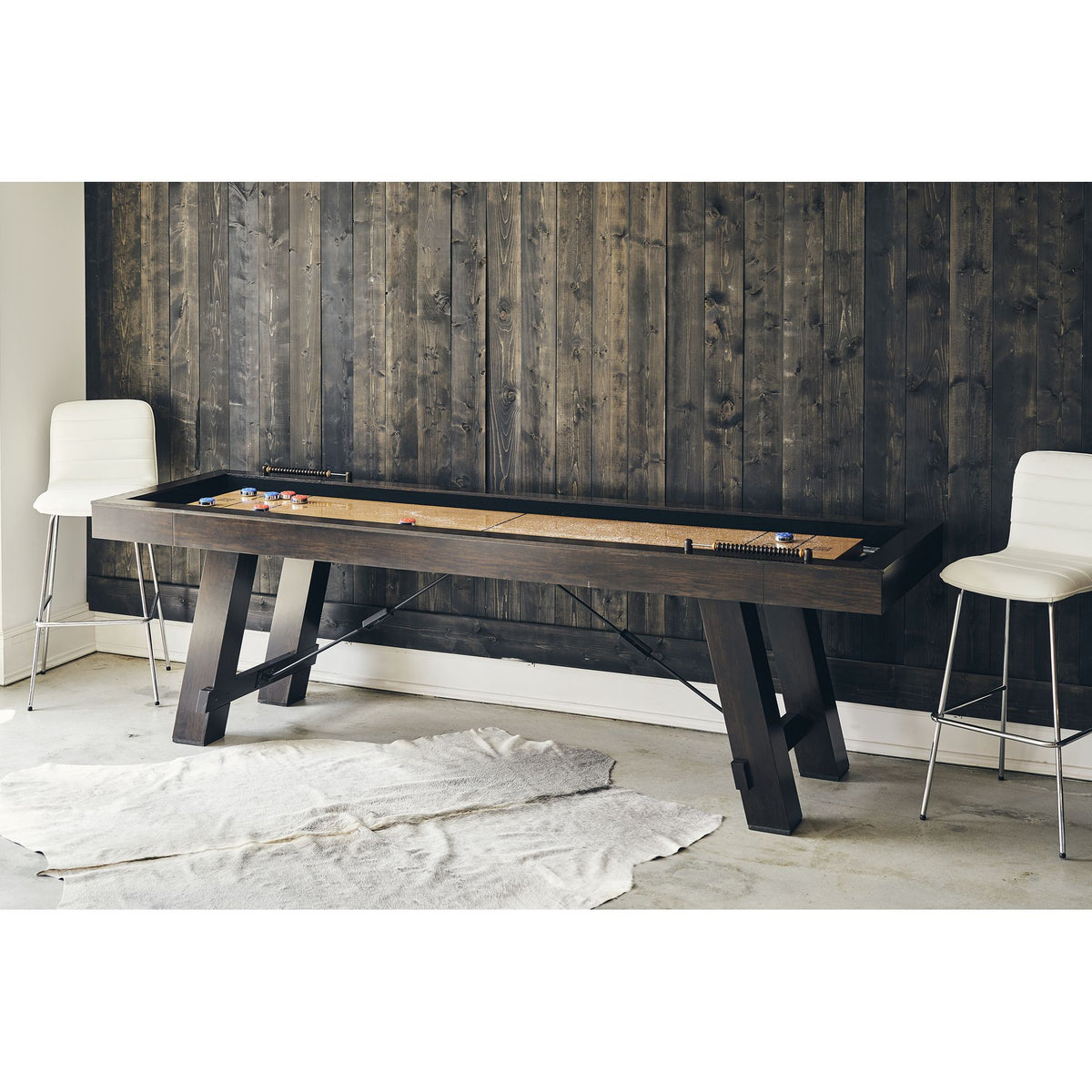 Titus - 108" Shuffleboard Table - Brown