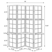 Iggy 4-Panel Room Divider Folding Shoji Screen Cappuccino