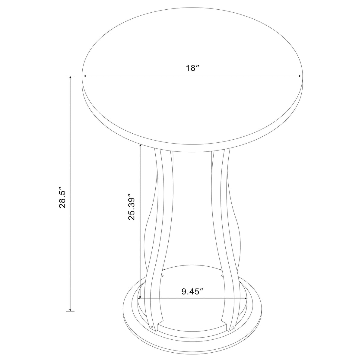 Elton Round Faux Marble Top Plant Stand