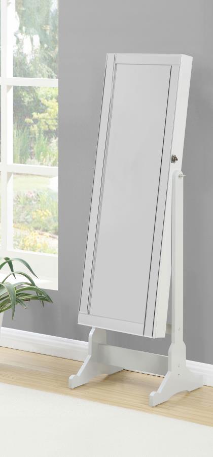 Yvonne Cheval Mirror with Jewelry Storage Dove Grey Default Title