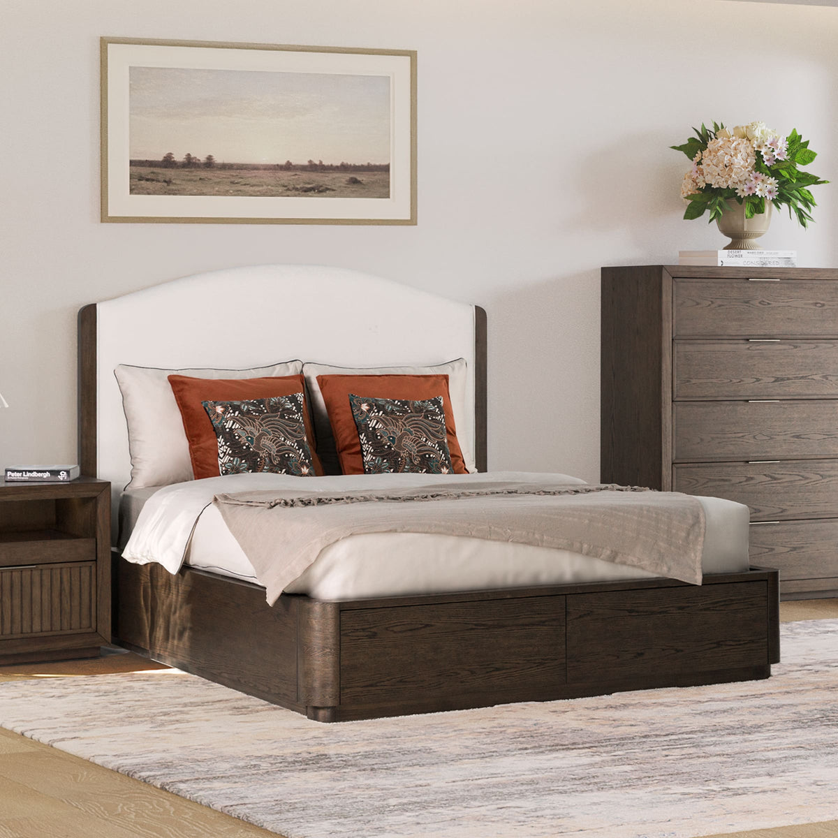 Flexsteel Athens Queen Upholstered Storage Bed
