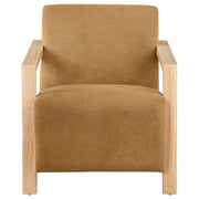 Diego Upholstered Accent Arm Chair with Wood Arms
