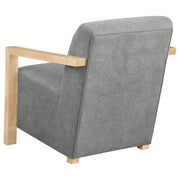 Diego Upholstered Accent Arm Chair with Wood Arms
