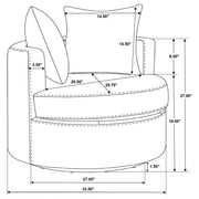 Debbie Upholstered Swivel Accent Chair