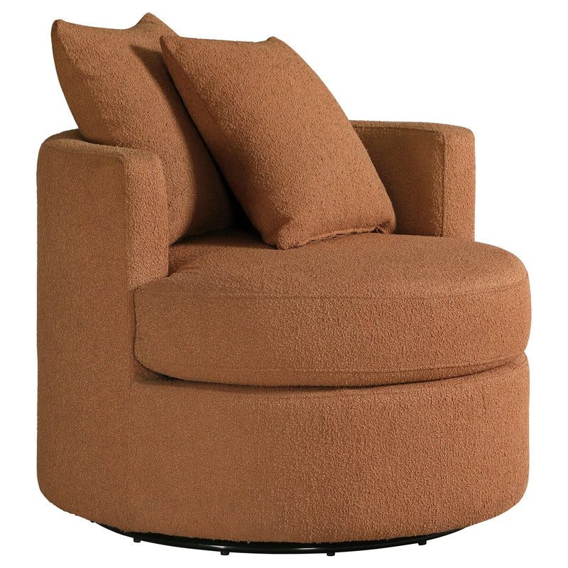 Debbie Upholstered Swivel Accent Chair