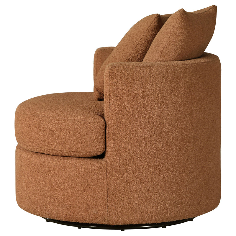 Debbie Upholstered Swivel Accent Chair