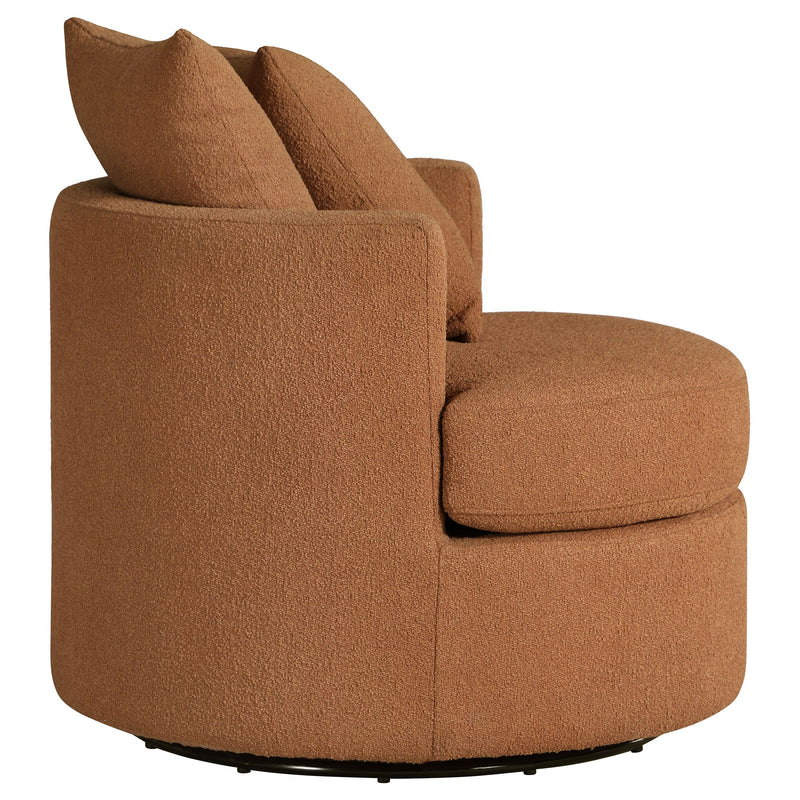 Debbie Upholstered Swivel Accent Chair